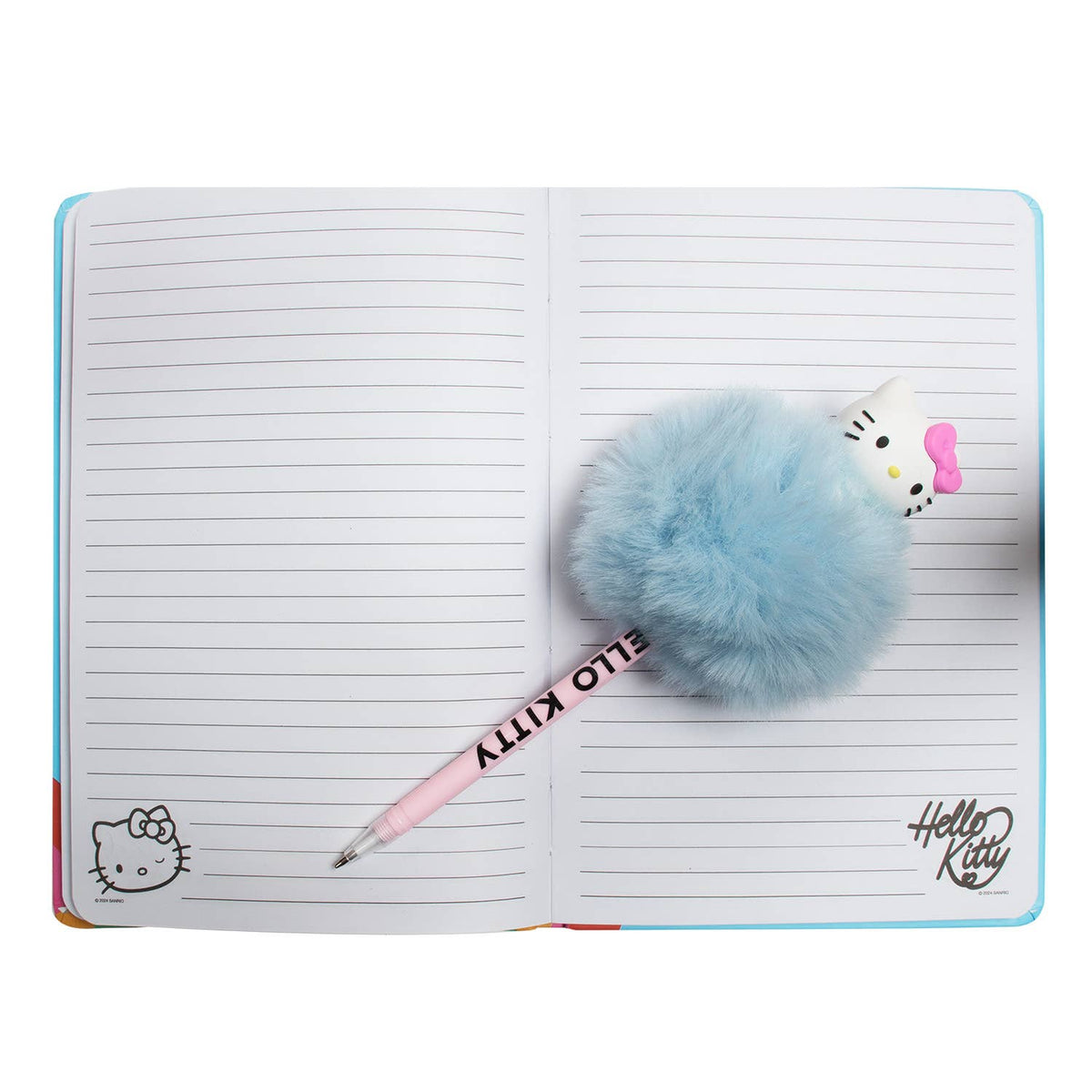 Sanrio Hello Kitty - stylo Pompon - Arc-en-ciel