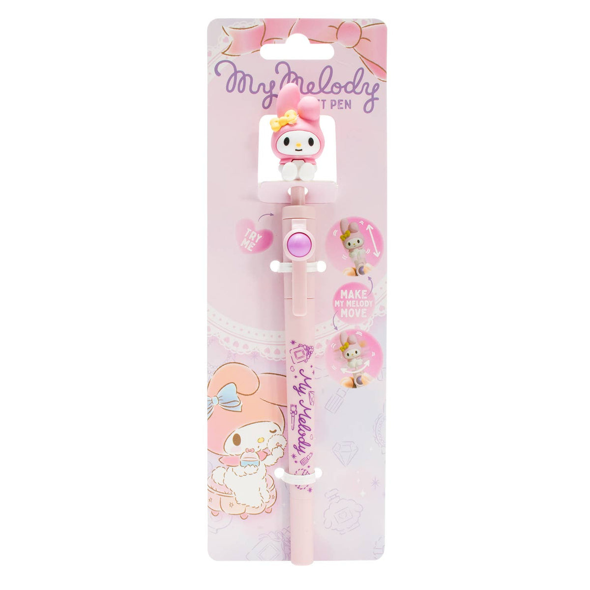 Sanrio My Melody - Stylo anti-stress avec figurine à collectionner