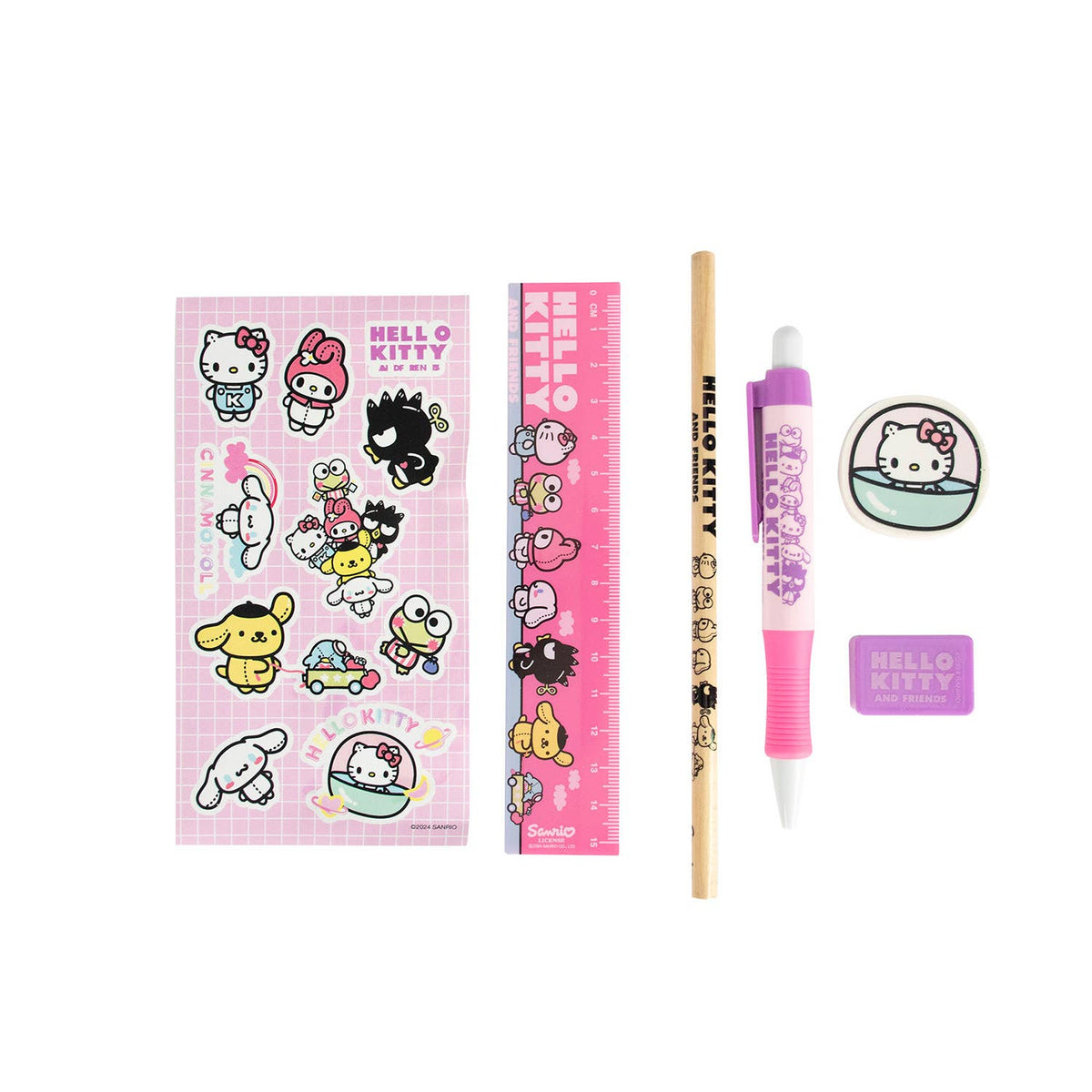Sanrio Hello Kitty - Ensemble de papeterie 6 pièces