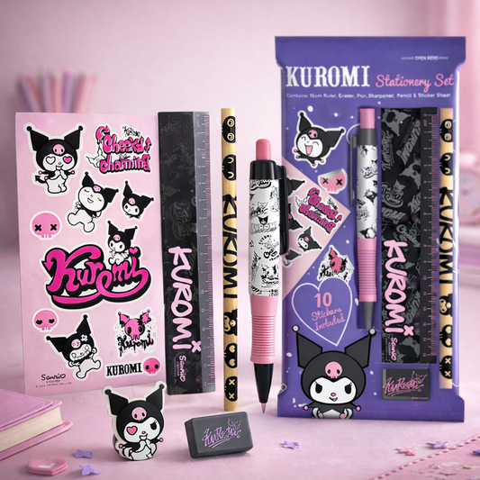 Sanrio Kuromi - Set de papeterie 6 pièces