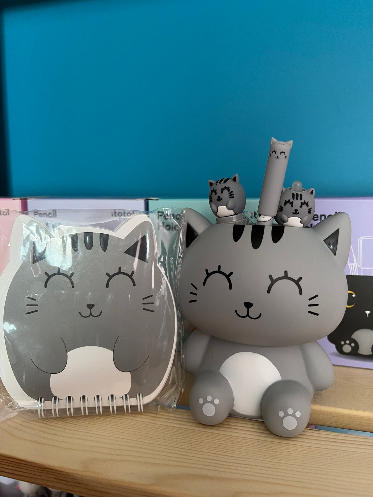 Set Papeterie - Chat Gris