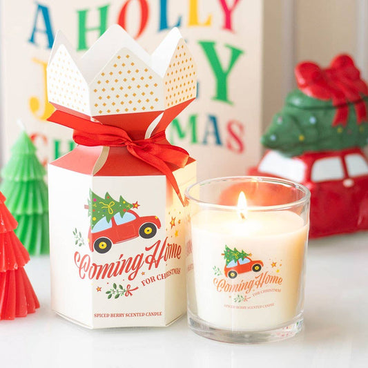 Bougie aux baies épicées « Retour à la maison pour Noël »