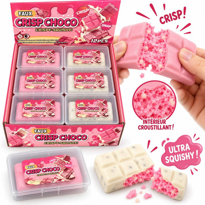 Squishy Crispy Chocolat Blanc et Rose