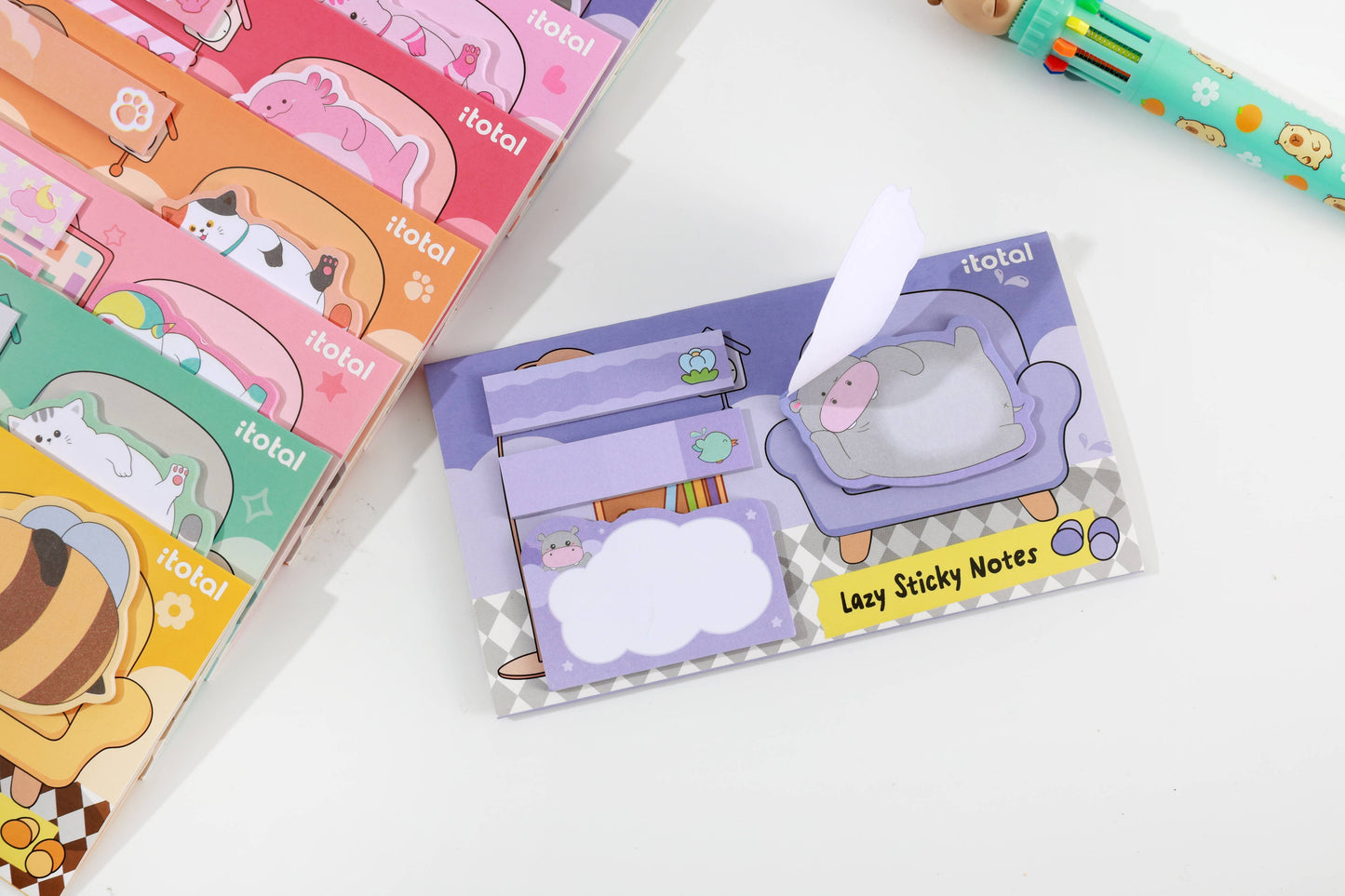 Lazy Sticky Notes Assortis - Présentoir 36 Pcs