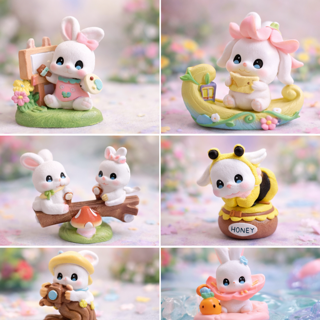 Blind box Rabbit Kawai - Boite mystère Lapins figurines