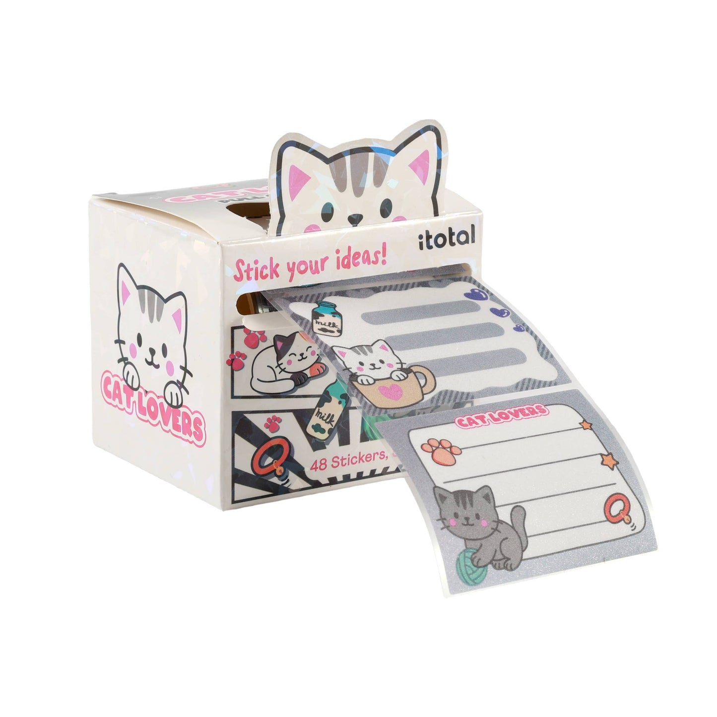 Sticky Label Rolls Assortis - Présentoir 12 Pcs
