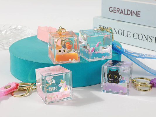 Porte-clés cube Bubble assortis
