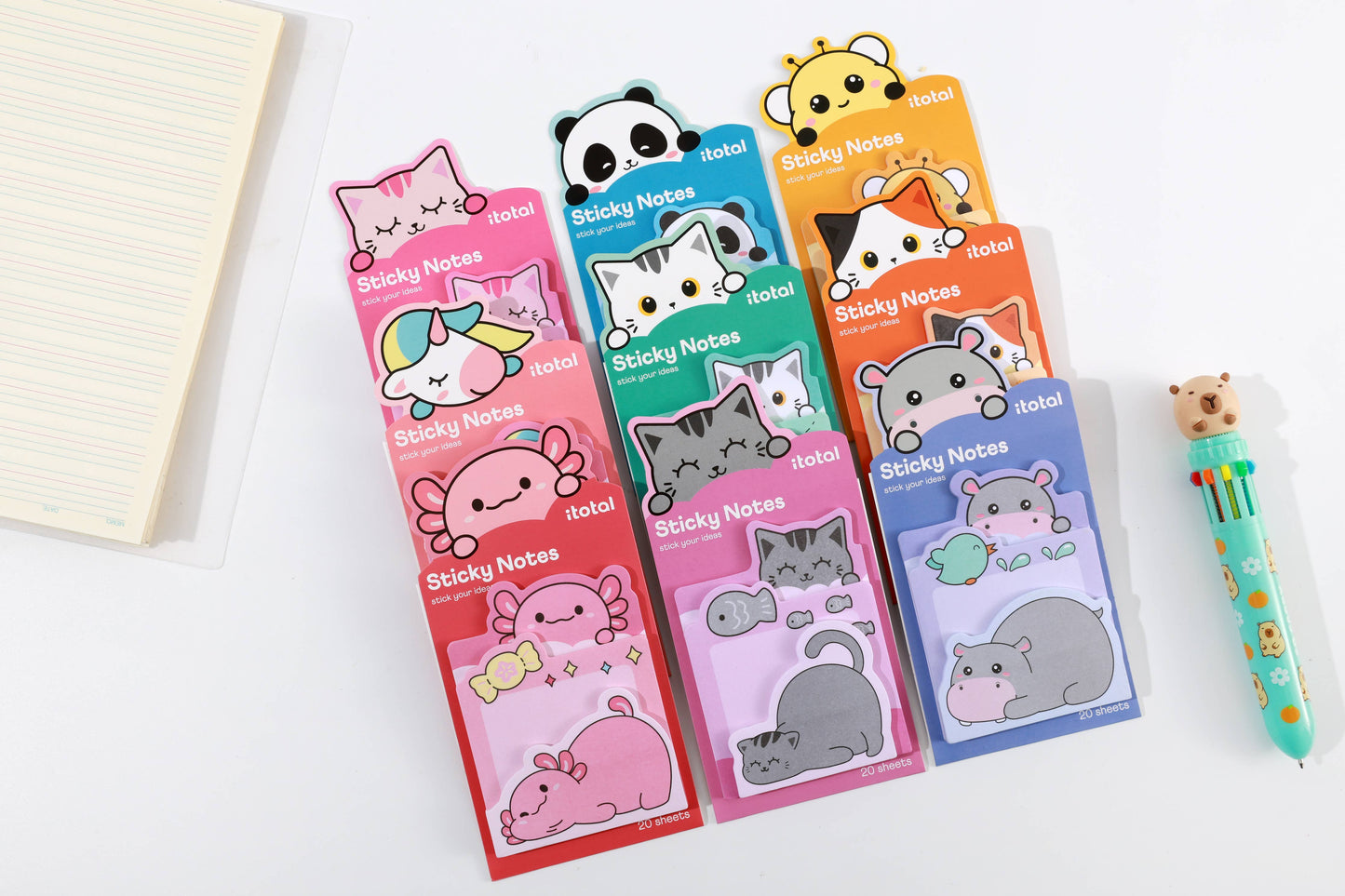 Sticky Pads Assortis - Présentoir 36 Pcs