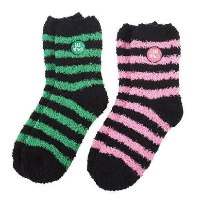 Lot de 2 chaussettes moelleuses « Bonne sorcière » et « Mauvaise sorcière »