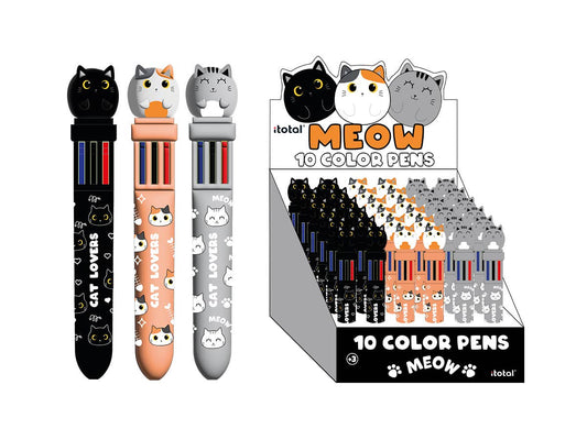 Stylos multicolore chat