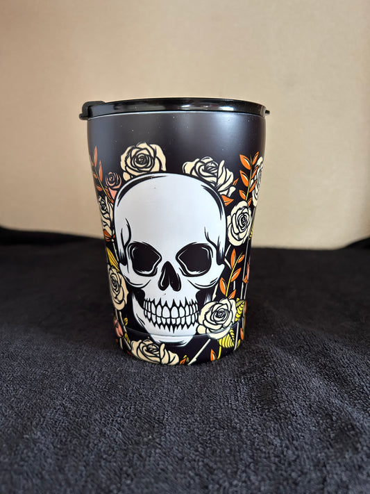 Tasse Thermique Isolée en Acier Inoxydable 330ml Skulls & Roses - Crâne