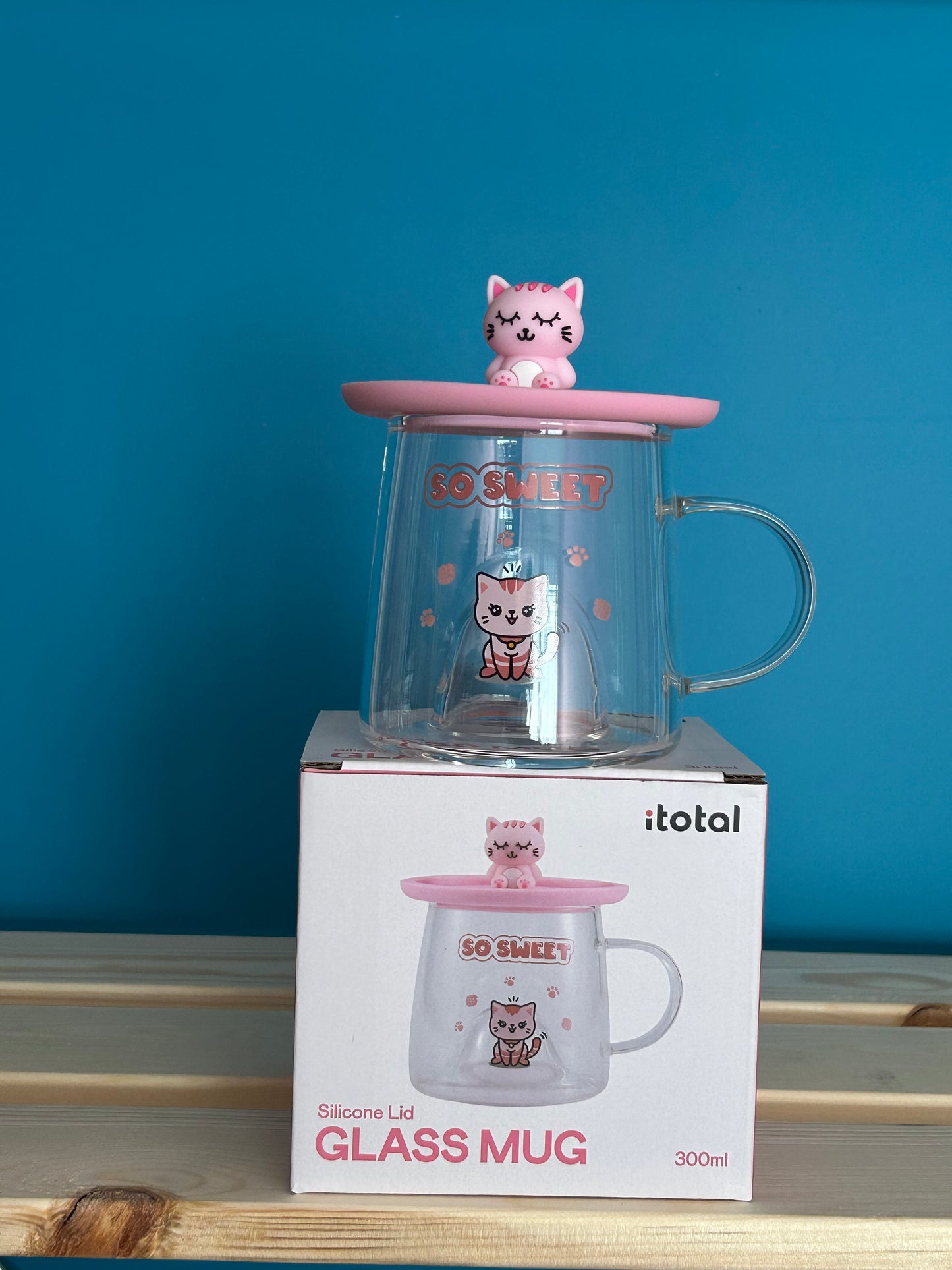 Tasse en verre avec couvercle en silicone