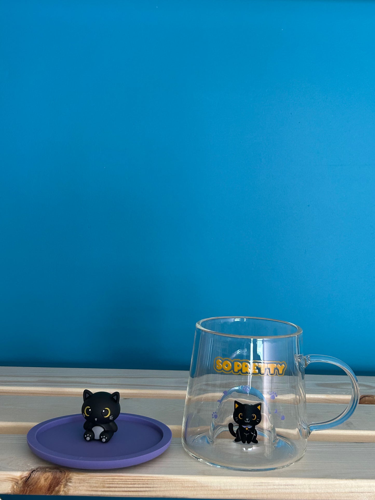 Tasse en verre avec couvercle en silicone