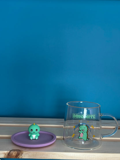 Tasse en verre avec couvercle en silicone