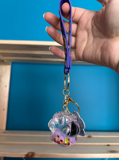 Porte-clés patte Bubble assortis