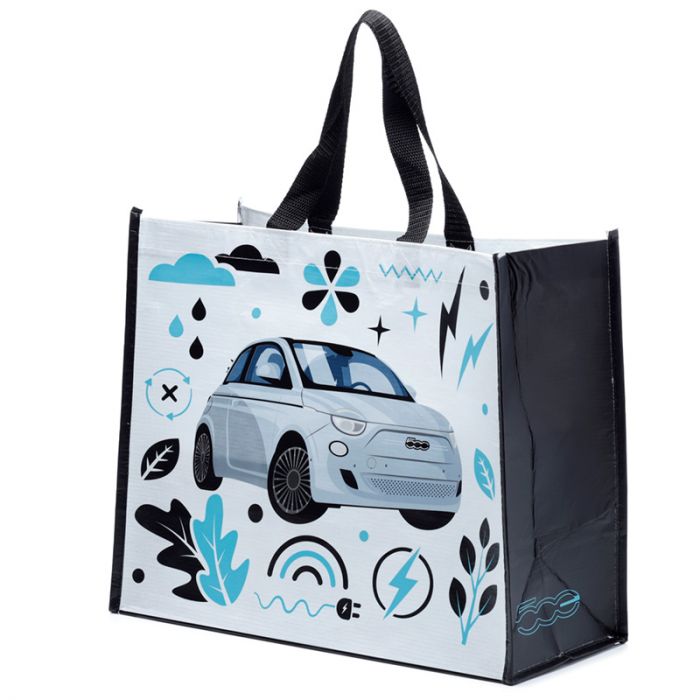 Sac de Courses en Plastique Recyclé rPET Fiat 500 - Voiture Rétro