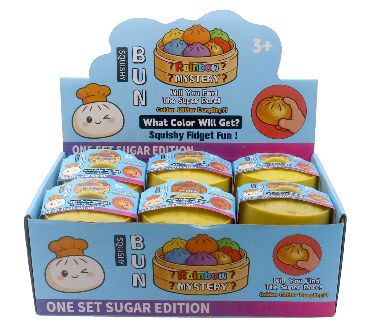 Squishy Dumpling Sugar 8.5 cm - Glitter - needoh