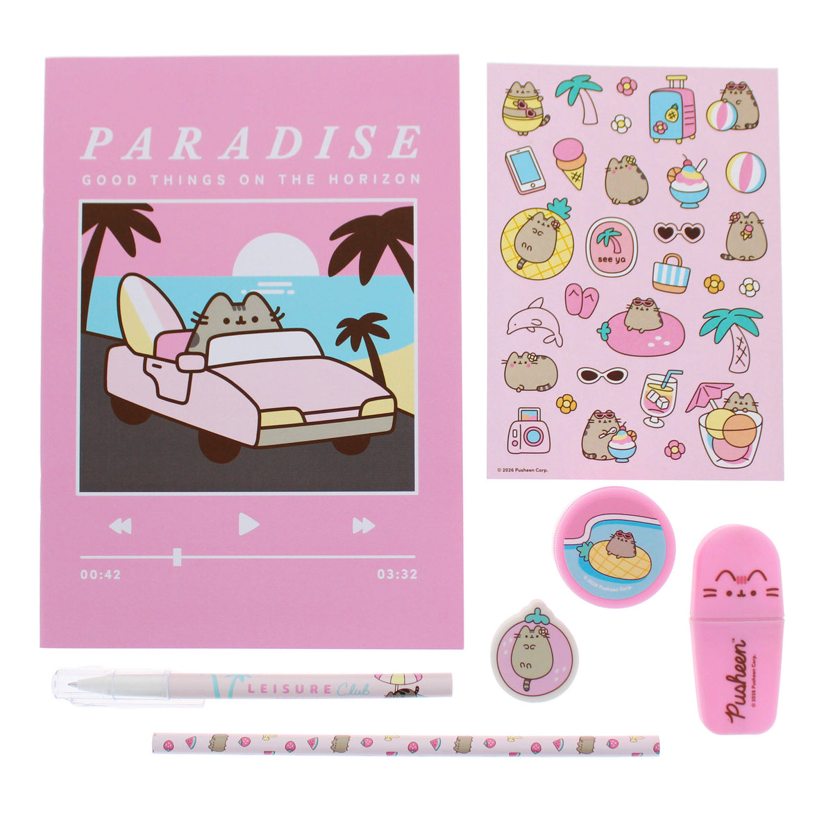 Pusheen - ensemble de papeterie de 8 pièces