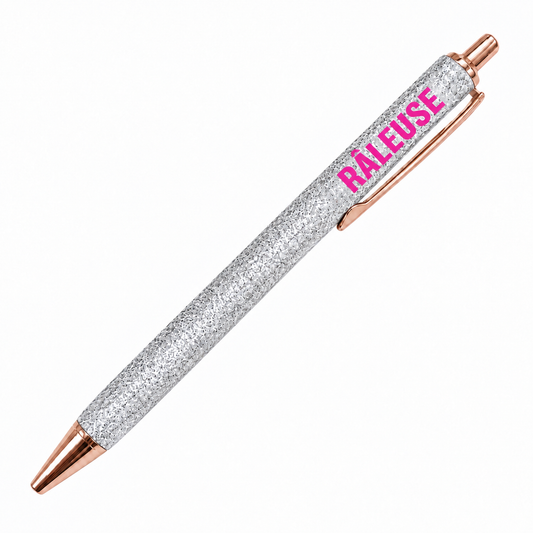 Stylo à Paillettes à Message RÂLEUSE Silver