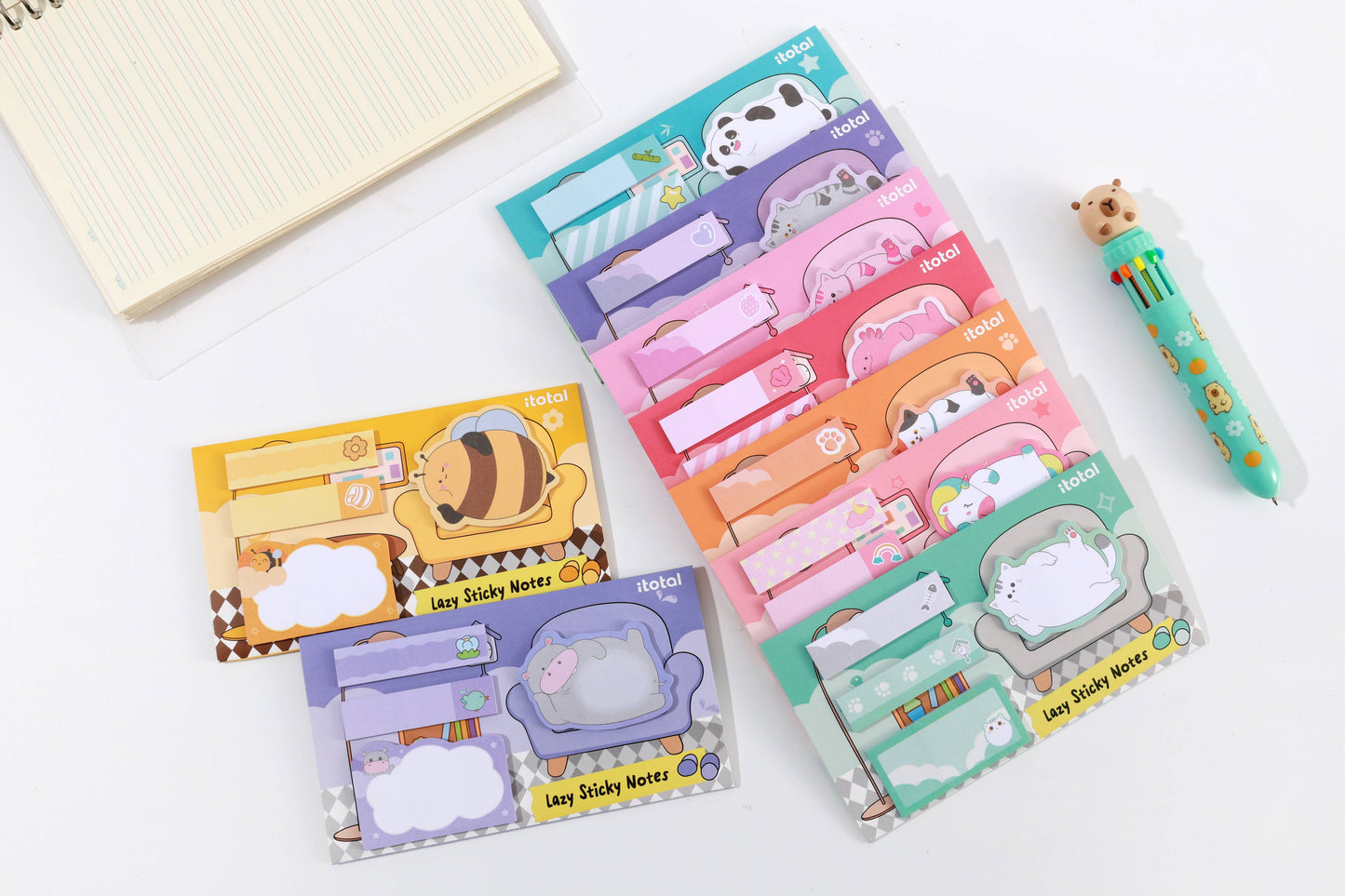 Lazy Sticky Notes Assortis - Présentoir 36 Pcs