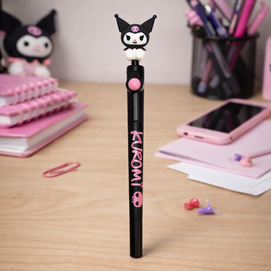 Sanrio Kuromi - Stylo anti-stress avec figurine à collectionner
