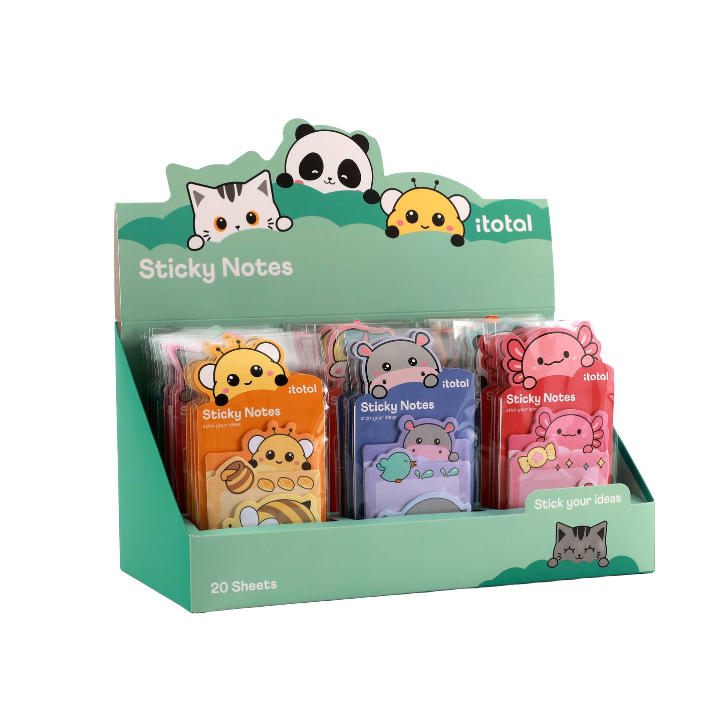 Sticky Pads Assortis - Présentoir 36 Pcs