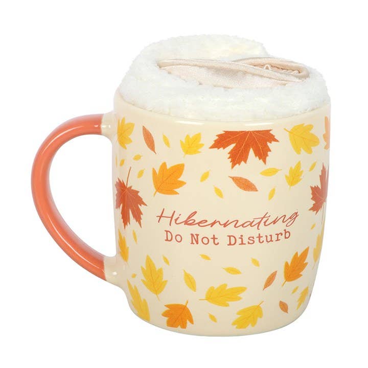 Kit d'hibernation d'automne avec mug, chaussettes et masque pour les yeux